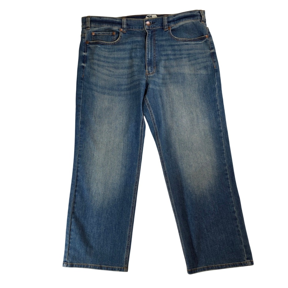 True Nation Relaxed Fit Jeans Mens 42x30 Blue Wash Denim DXLStreetwear Casual